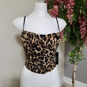 NWT MOA MOA Leopard Print Cami Top Size M